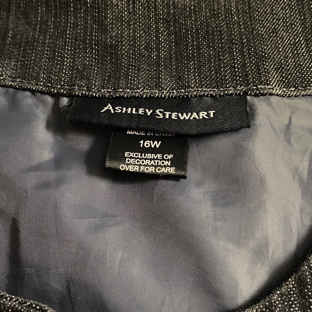 Ashley Stewart Double Breasted Jean Jacket, Denim, Sz 16W, NWOT, Embellished - Picture 5 of 13
